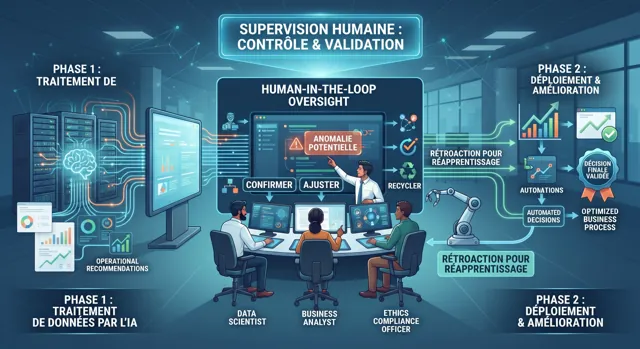 Illustration de la question : Comment mettre en place une supervision humaine efficace du travail de l'IA ?