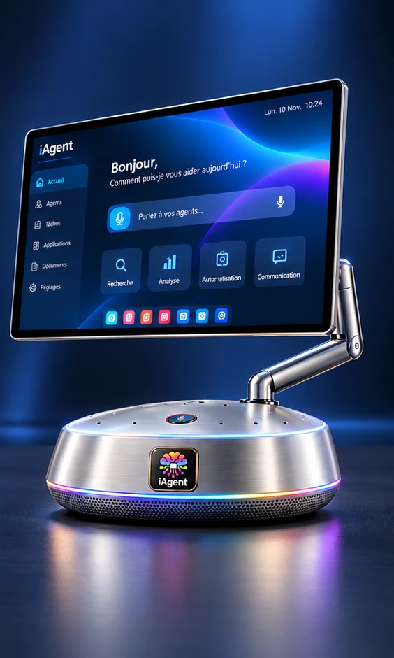 Agrandir La Station iAgent en Brushed Aluminum, écran allumé
